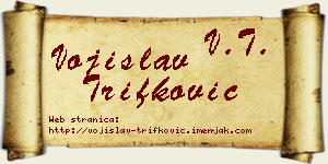 Vojislav Trifković vizit kartica